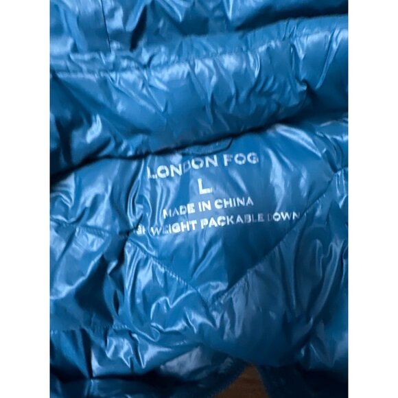London Fog Womens Lightweight Packable Down Jacket Teal Size L - Picture 5 of 10